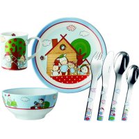 Puresigns Kinderset Bauernhof Ferme 7tlg Kinderbesteck +...