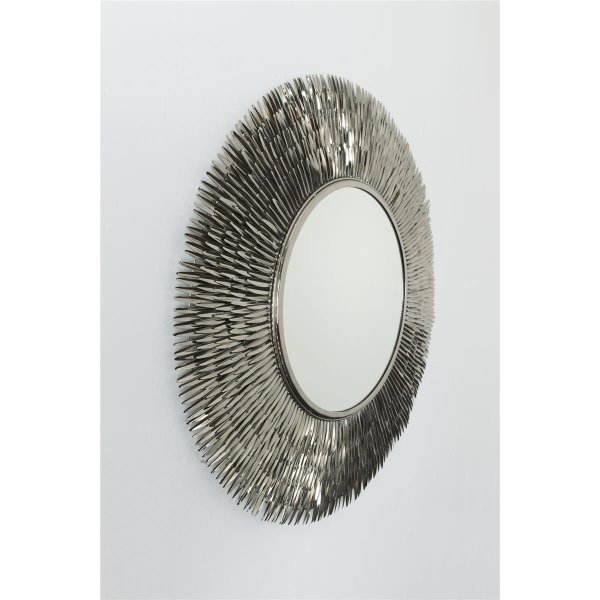 Holländer Spiegel FOGLIAME Aluminium silber