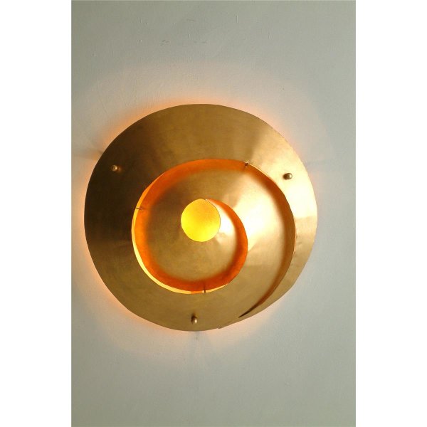 Holländer Deckenleuchte 3-flg. SNAIL ONE Eisen gold