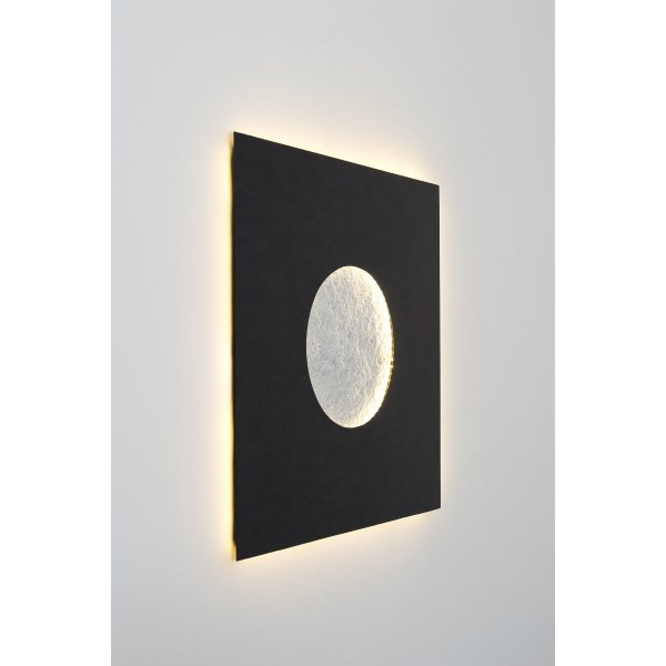 Holländer Wandleuchte LUNA QUADRAT GROSS Eisen braun-schwarz-silber