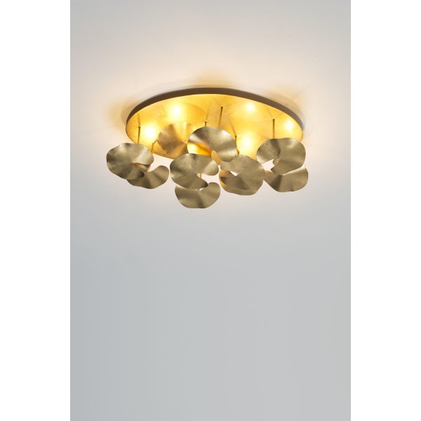 Holländer Deckenleuchte 10-flg. CONTROVERSIA Eisen gold