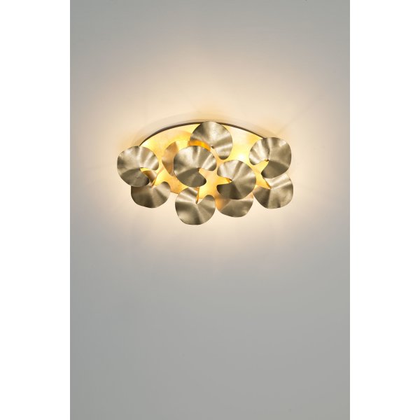 Holländer Deckenleuchte 10-flg. CONTROVERSIA Eisen gold