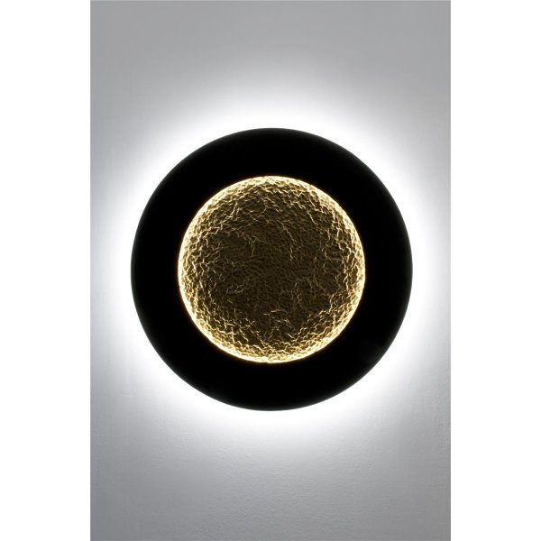 Holländer Wandleuchte LUNA PIENA CENTRATA XL Eisen braun-schwarz-gold