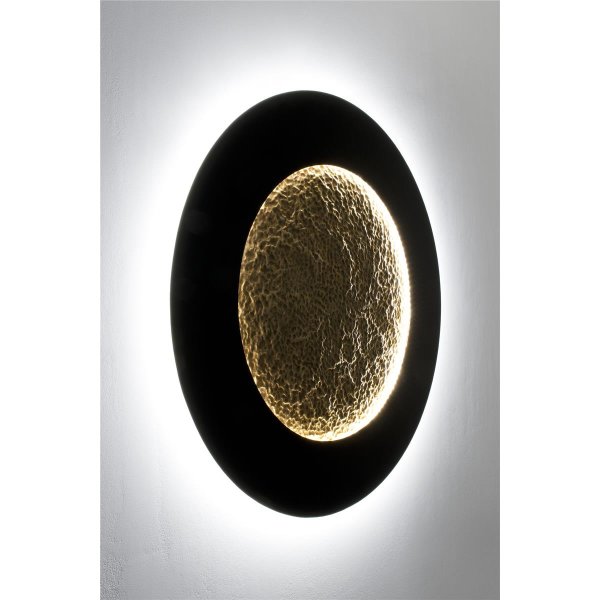 Holländer Wandleuchte LUNA PIENA CENTRATA XL Eisen braun-schwarz-gold