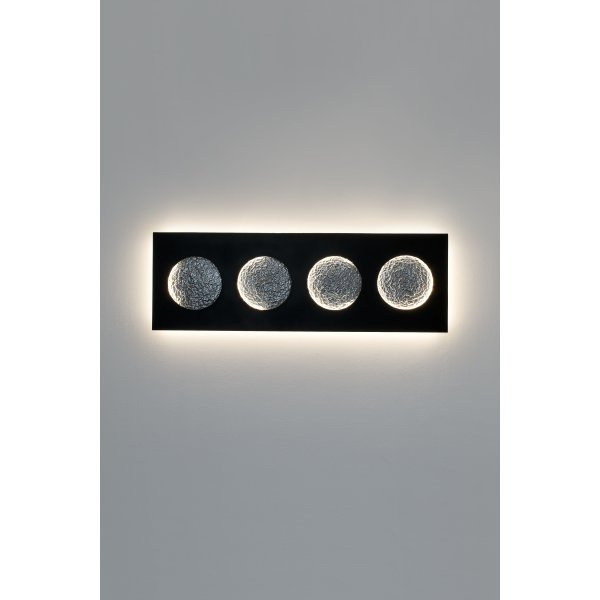 Holländer Wandleuchte FASI DELLA LUNA Eisen braun-schwarz-silber