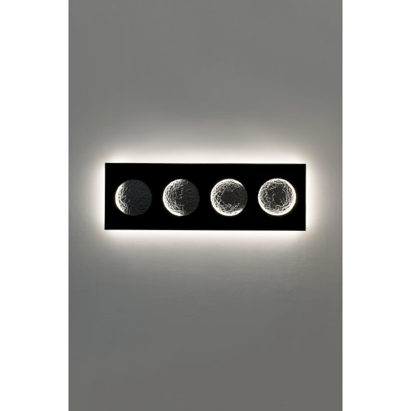 Holländer Wandleuchte FASI DELLA LUNA Eisen braun-schwarz-silber