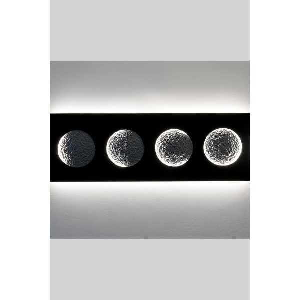 Holländer Wandleuchte FASI DELLA LUNA Eisen braun-schwarz-silber