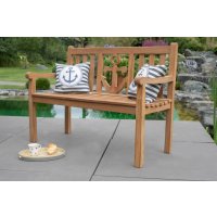 deVries Bank, Gartenbank Anker 150cm, Teak Holzbank