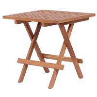 deVries Woodie Beistelltisch 50 x 50 cm, Teakholz Klapptisch