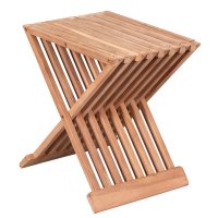 deVries Woodie Beistelltisch Cross 40x30 cm, Teakholz...
