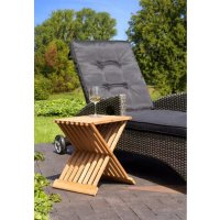 deVries Woodie Beistelltisch Cross 40x30 cm, Teakholz...