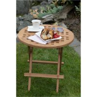 deVries Woodie Beistelltisch rund ø 50cm, Teakholz...