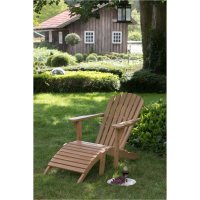 deVries Woodie Garten-Lounger, Liege inkl. Kissenauflage...