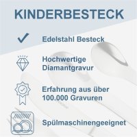 Puresigns Kinderbesteck Bärchen 4tlg mit Gravur (zB...