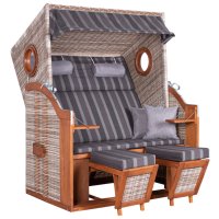 deVries Strandkorb PURE® Wave XL PE seashell Des. 402