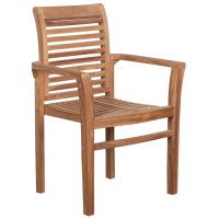 deVries Woodie Stapelsessel Lamelle, Teakholz Gartenstuhl