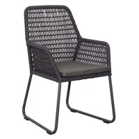 deVries Adora Diningsessel Rope black dark grey