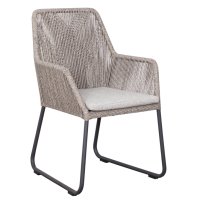 deVries Adora Diningsessel PE twisted white coral