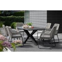 deVries Adora Diningsessel PE twisted white coral
