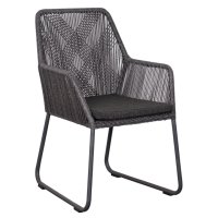 deVries Adora Diningsessel PE twisted light coal