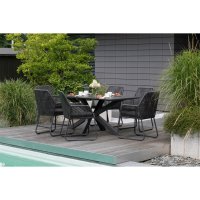 deVries Adora Diningsessel PE twisted light coal