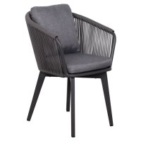 deVries Brescia Diningsessel Rope 7 mm rund dark grey