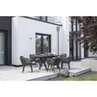 deVries Brescia Diningsessel Rope 7 mm rund dark grey