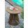 deVries Woodie Beistelltisch Lamellen ø 50 cm, Teakholz Outdoor-Tisch rund