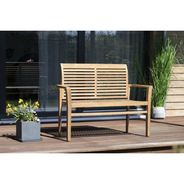 Silberhochzeit Bank mit Gravur zB Herz mit Zahl, Gartenbank Lamelle 120cm Edelstahlschild personalisiert