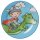 Sterngraf Kinderset Drache 7tlg mit Gravur (zB Namen) personalisiertes Kinderbesteck + Kindergeschirr (Teller Becher Schale)