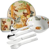 Sterngraf Kinderset Waldtiere 7tlg mit Gravur (zB Namen)...