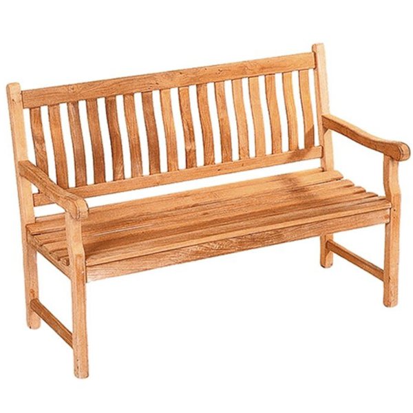 deVries Gartenbank Mendip 130cm, Teak Holz Bank