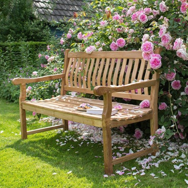deVries Gartenbank Mendip 150cm, Holz Teak Bank