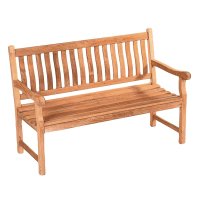 deVries Gartenbank Mendip 180cm, Teak Holz-Bank
