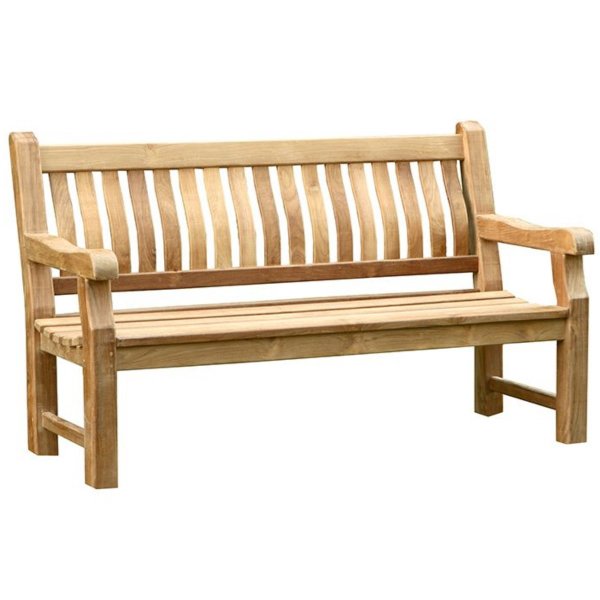 deVries Gartenbank Parkbank 165cm Teakholz Bank