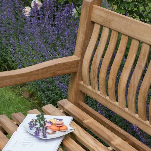 deVries Gartenbank Parkbank 165cm Teakholz Bank