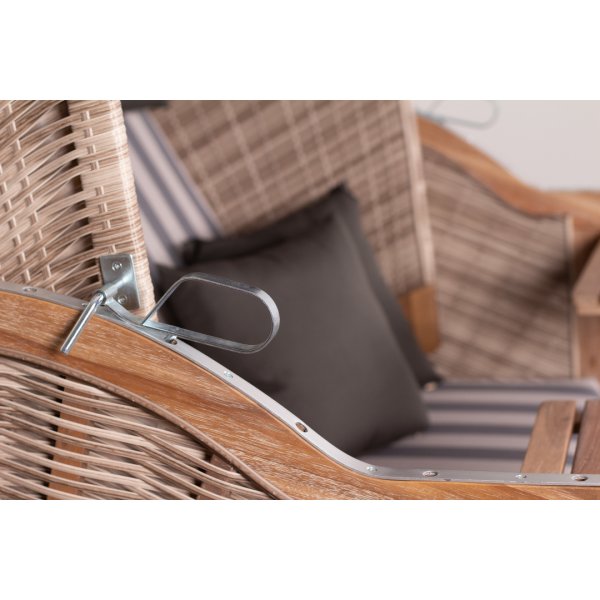 deVries Strandkorb TRENDY PURE Greenline 175XL PE ant. wh. Des. 755