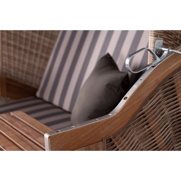 deVries Strandkorb TRENDY PURE Greenline 175XL PE ant. wh. Des. 755