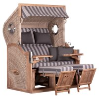deVries Strandkorb TRENDY PURE Greenline 175XL PE ant....