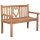 deVries Gartenbank Woodie Herz 120cm, Teakholz Bank