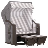 deVries Strandkorb Profi Ostsee Fehmarn PE grey Des. 989...