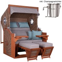 deVries Strandkorb PURE® Seaside XL PE griseum Des....