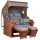 deVries Strandkorb PURE® Seaside XL PE griseum Des. 488 + Schutzhaube Premium