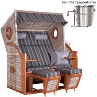 deVries Strandkorb PURE&reg; Wave XL PE seashell Des. 402...