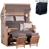 deVries Strandkorb TRENDY PURE Greenline 175XL PE ant....