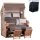deVries Strandkorb TRENDY PURE Greenline 175XL PE ant. wh. Des. 753 + Schutzhaube Premium