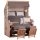 deVries Strandkorb TRENDY PURE Greenline 175XL PE ant. wh. Des. 753 + Schutzhaube Premium