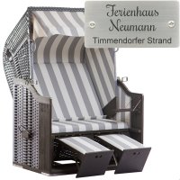 deVries Profi-Strandkorb mit Gravur zB Wunschtext...