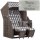 deVries Strandkorb mit Gravur zB Wunschtext (Namen), personalisiertes Edelstahlschild, PURE® Standard PE grey Des. 478