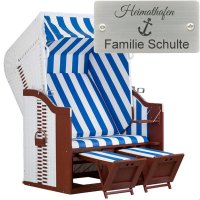 deVries Strandkorb mit Gravur zB Anker, personalisiertes...